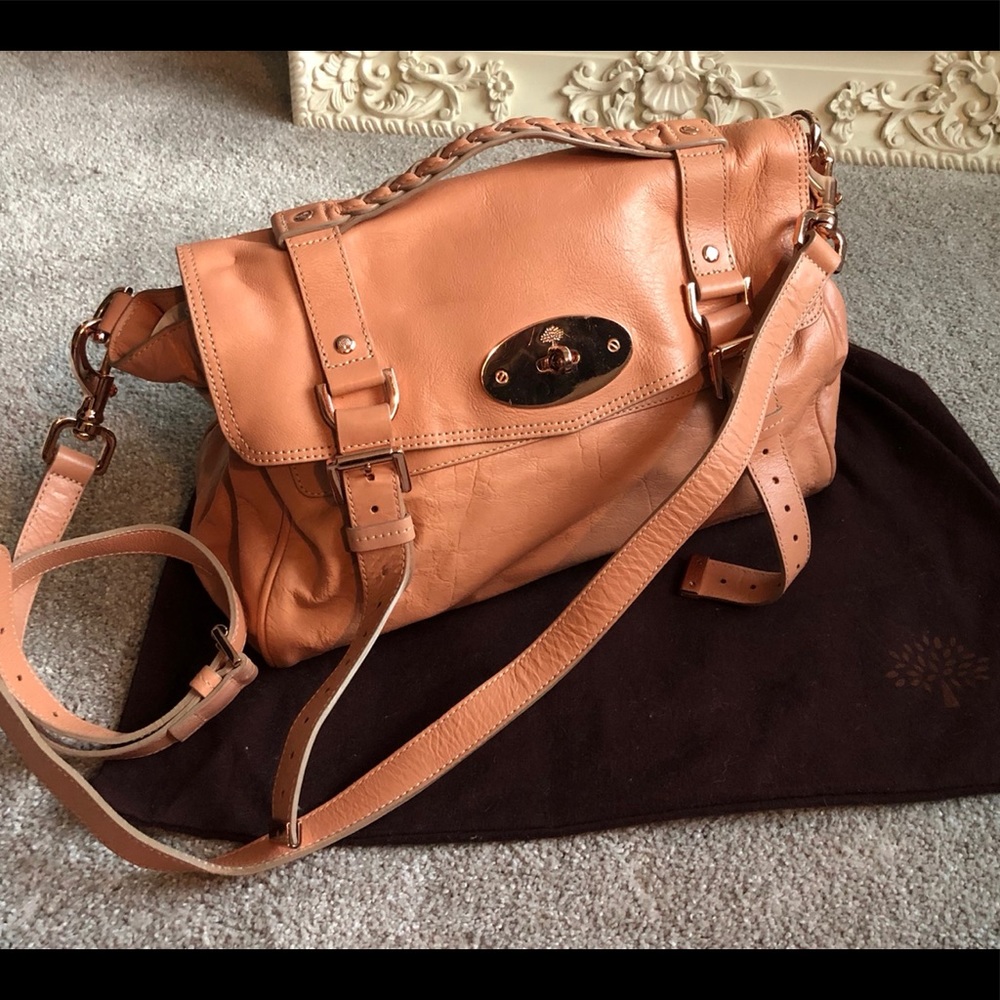Mulberry pink and rose gold bag small